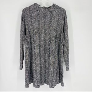 Mossimo Supply Co Stretchy Mock Neck Sweater Dress Tunic Gray